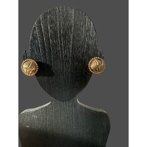 Vintage Napier Gold Tone Clip Earrings
